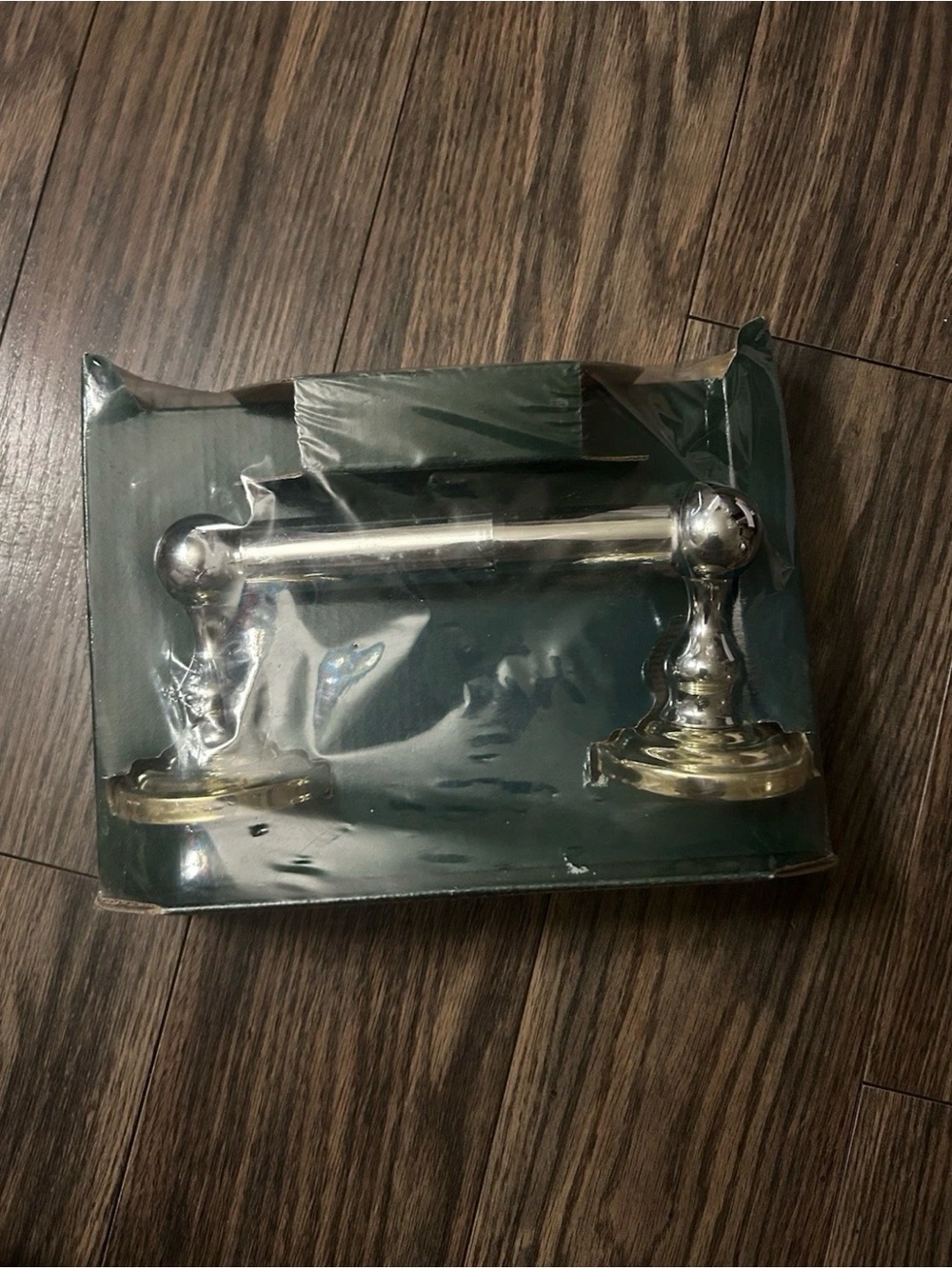Polished Metal Toilet Paper Holder - Silver & Gold Finish